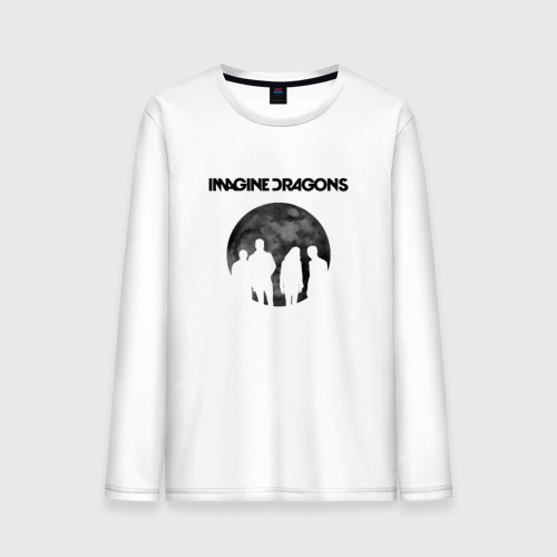 Мужской лонгслив хлопок Imagine dragons, цвет белый