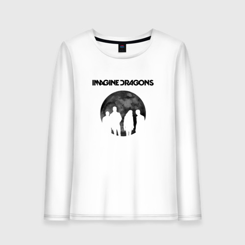 Женский лонгслив хлопок Imagine dragons, цвет белый