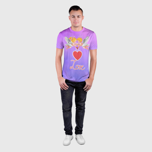Мужская футболка 3D Slim Love, цвет 3D печать - фото 4