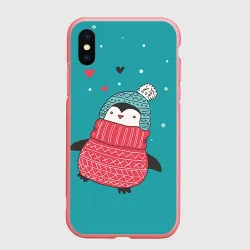 Чехол для iPhone XS Max матовый Пингвинчик
