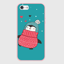 Чехол для iPhone 5/5S матовый Пингвинчик