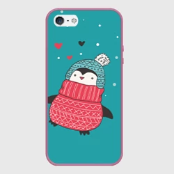 Чехол для iPhone 5/5S матовый Пингвинчик