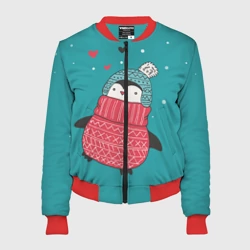 Женский бомбер 3D Пингвинчик