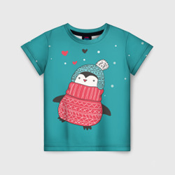 Детская футболка 3D Пингвинчик