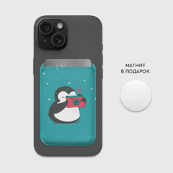 Картхолдер Magsafe магнитный Пингвин с фотоаппаратом - фото 2