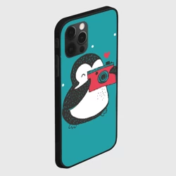 Чехол для iPhone 12 Pro Пингвин с фотоаппаратом - фото 2