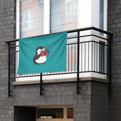 Флаг-баннер Пингвин с фотоаппаратом - фото 2