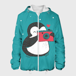 Мужская куртка 3D Пингвин с фотоаппаратом
