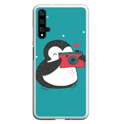 Чехол для Honor 20 Пингвин с фотоаппаратом