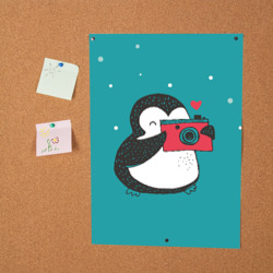 Постер Пингвин с фотоаппаратом - фото 2