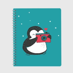 Тетрадь Пингвин с фотоаппаратом