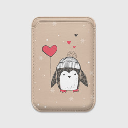 Картхолдер Magsafe магнитный Пингвин с шариком для пары