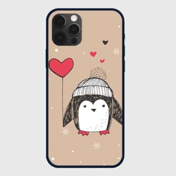Чехол для iPhone 12 Pro Пингвин с шариком для пары
