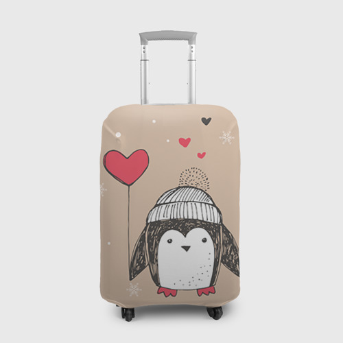 Чехол для чемодана 3D Пингвин с шариком