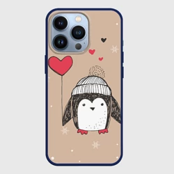Чехол для iPhone 13 Pro Пингвин с шариком для пары