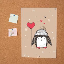 Постер Пингвин с шариком для пары - фото 2