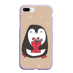 Чехол для iPhone 7Plus/8 Plus матовый Пингвин с подарком