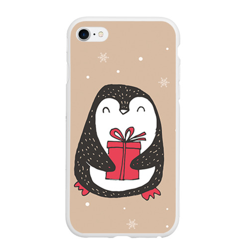 Чехол для iPhone 6Plus/6S Plus матовый Пингвин с подарком Фото 01 Чехол для iPhone 6Plus/6S Plus матовый Пингвин с подарком Фото 01