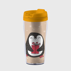Термокружка-непроливайка Пингвин с подарком