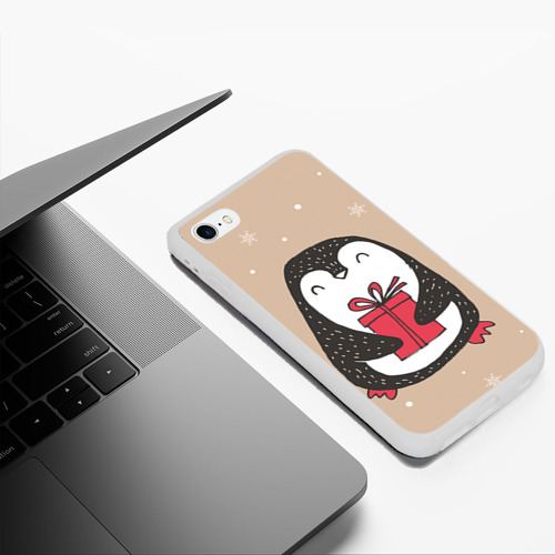 Чехол для iPhone 6Plus/6S Plus матовый Пингвин с подарком Фото 01 Чехол для iPhone 6Plus/6S Plus матовый Пингвин с подарком Фото 01
