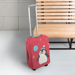 Чехол для чемодана 3D Пингвин с шариком - фото 2