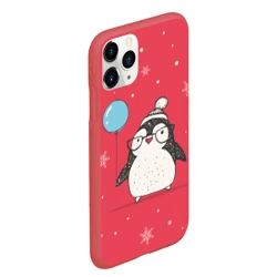 Чехол для iPhone 11 Pro Max матовый Пингвин с шариком - фото 2