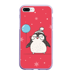 Чехол для iPhone 7Plus/8 Plus матовый Пингвин с шариком