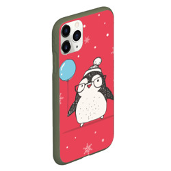 Чехол для iPhone 11 Pro матовый Пингвин с шариком - фото 2