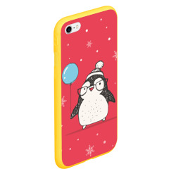 Чехол для iPhone 6/6S матовый Пингвин с шариком - фото 2