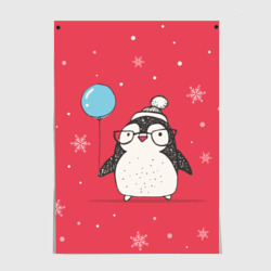 Постер Пингвин с шариком