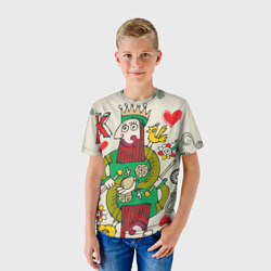 Детская футболка 3D Червовый король - фото 2