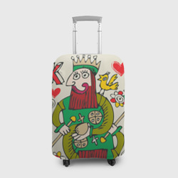 Чехол для чемодана 3D Червовый король