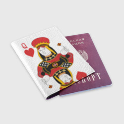 Обложка для паспорта матовая кожа Дама - фото 2