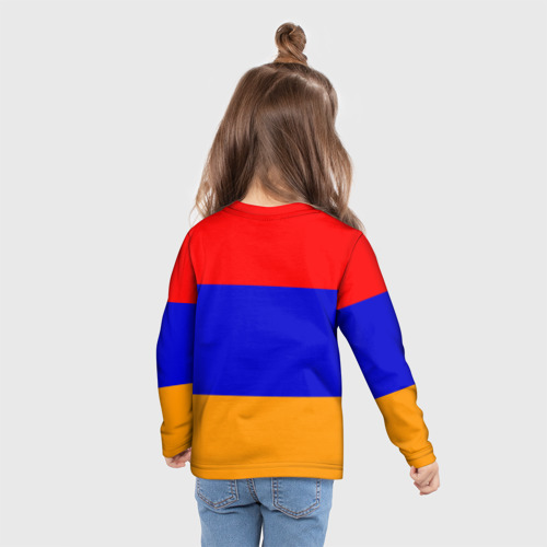 Детский лонгслив 3D Герб и флаг Армении, цвет 3D печать - фото 6