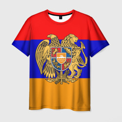 Мужская футболка 3D Герб и флаг Армении