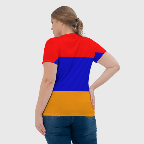 Женская футболка 3D Герб и флаг Армении, цвет 3D печать - фото 7