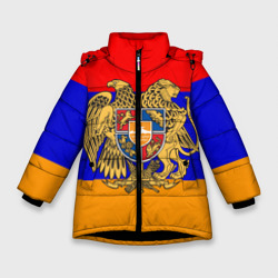 Зимняя куртка для девочек 3D Герб и флаг Армении