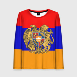 Женский лонгслив 3D Герб и флаг Армении