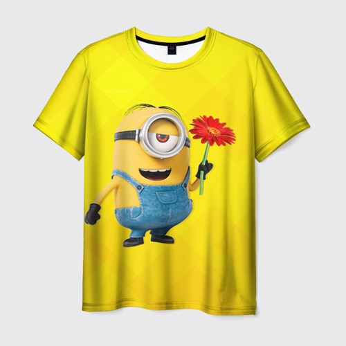 Мужская футболка 3D Цветочек, цвет 3D печать
