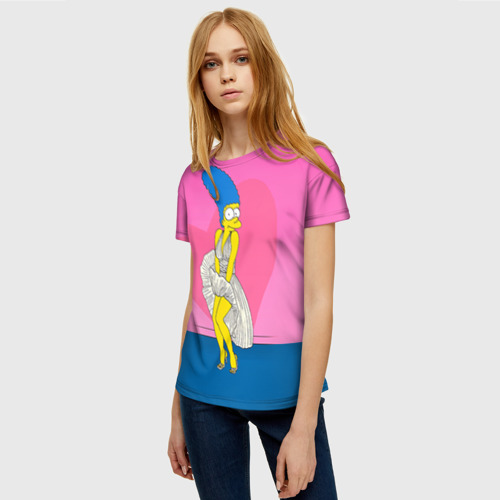 Женская футболка 3D Мардж, цвет 3D печать - фото 3