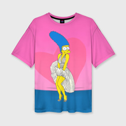 Женская футболка oversize 3D Мардж