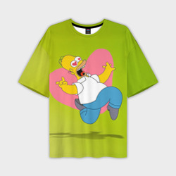 Мужская футболка oversize 3D Гомер