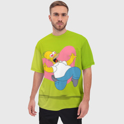 Мужская футболка oversize 3D Гомер - фото 2