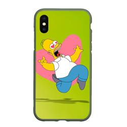 Чехол для iPhone XS Max матовый Гомер