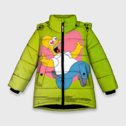 Зимняя куртка для девочек 3D Гомер