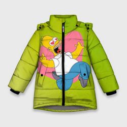 Зимняя куртка для девочек 3D Гомер