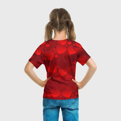 Детская футболка 3D с принтом Юля - ты моя судьба, вид сзади #2