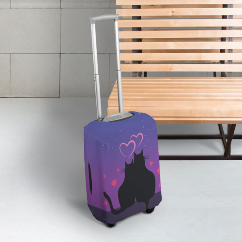 Чехол для чемодана 3D Котик и киска - фото 3