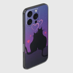 Чехол для iPhone 16 Pro силиконовый с защитой камеры Котик и киска - фото 2