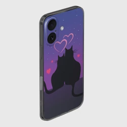 Чехол для iPhone 16 силиконовый с защитой камеры Котик и киска - фото 2